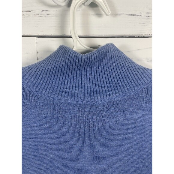 Banana Republic Men's M Blue Mock Button Neck Pullover Sweater Wool Blend - Picture 9 of 9